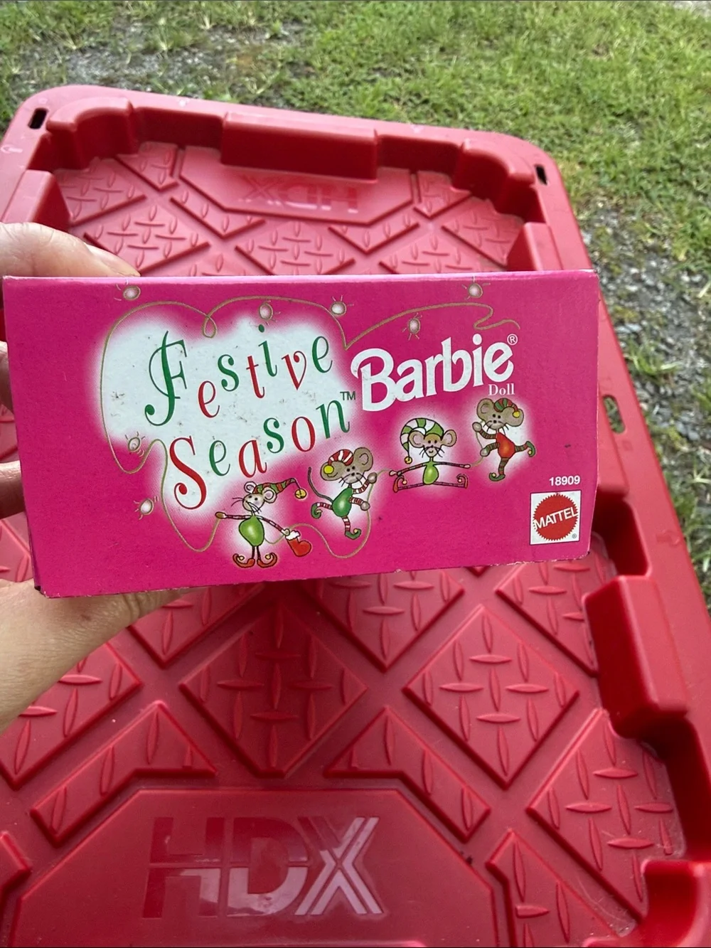 Barbie Festive Season Green & White Holiday Doll